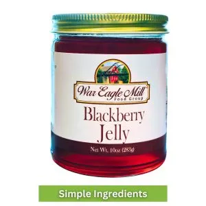 Jar of War Eagle Mill Blackberry Jelly in a 10 oz glass jar