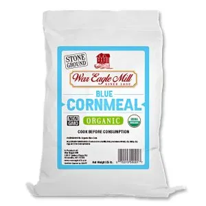 25 lb. bag of Organic Blue Cornmeal from War Eagle Mill