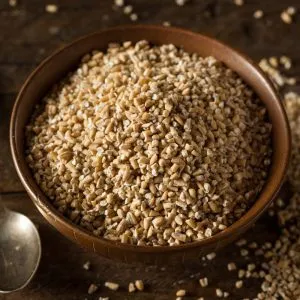 Organic Steel Cut Oats Close-Up Close-up texture of War Eagle Mill Organic Steel Cut Oats