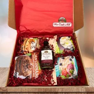Ultimate Indulgent Breakfast Gift Box with organic mixes and pure maple syrup