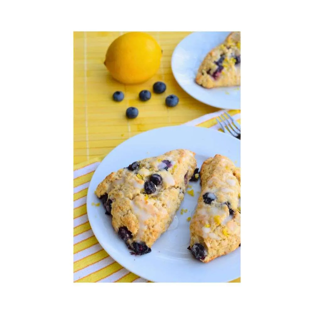 Blueberry Lemon Scones on a plate