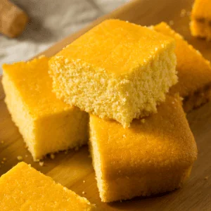 Homemade Cornbread – Organic Yellow Cornbread Mix Freshly baked golden cornbread squares made with Organic Yellow Cornbread Mix by War Eagle Mill