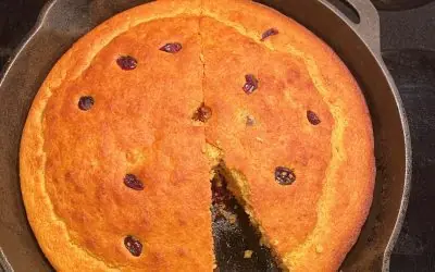 Cornbread and Cranberry Skillet Bake