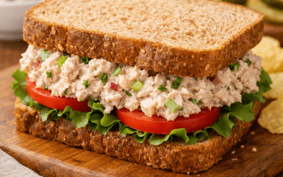 Tuna Salad on Whole Wheat Honey Bread